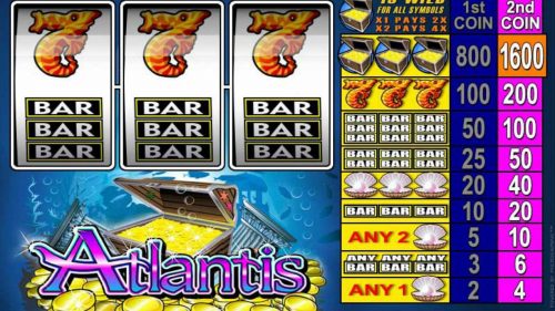Atlantis Microgaming 3 Reels Slot