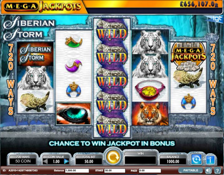 Siberian Storm Mega Jackpots Logo