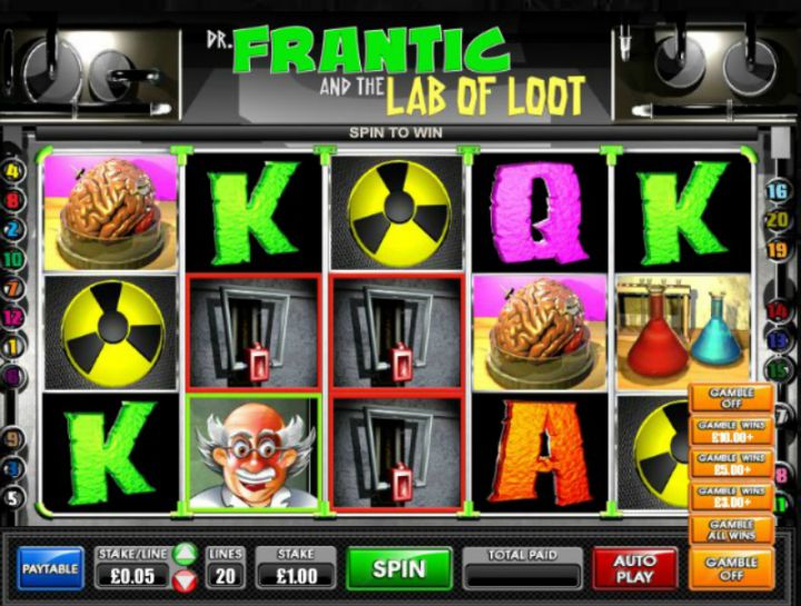 Dr Frantic And The Lab Of Loot Logo