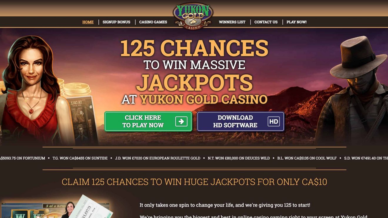 бонусы YUKON GOLD Casino $5