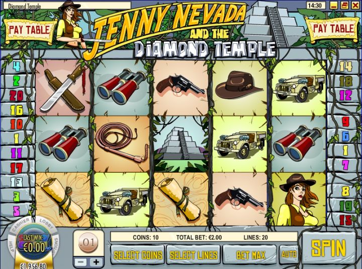 Jenny Nevada and the Diamond Temple Logo