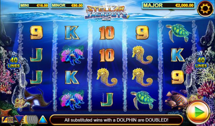 Stellar Jackpots With Dolphin Gold Logo