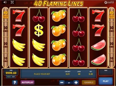 40 Flaming Lines Game